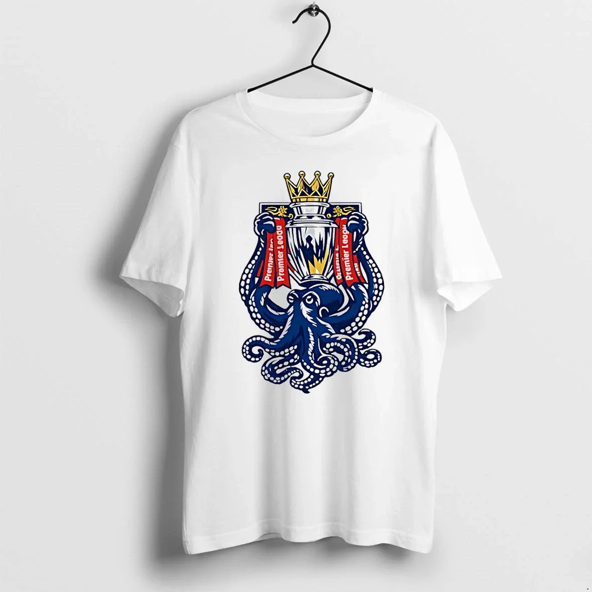 Classic Octopus Holding Trophy Arsenal Premier League - Adult & Kids T-Shirts, Sweatshirts & Hoodies apparel design preview 1