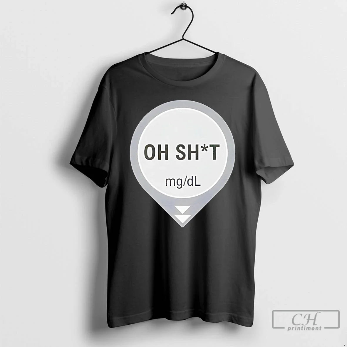 Classic Oh Shit Mg Dl Dexcom Type One Diabetes - Adult & Kids T-Shirts, Sweatshirts & Hoodies apparel design preview 1