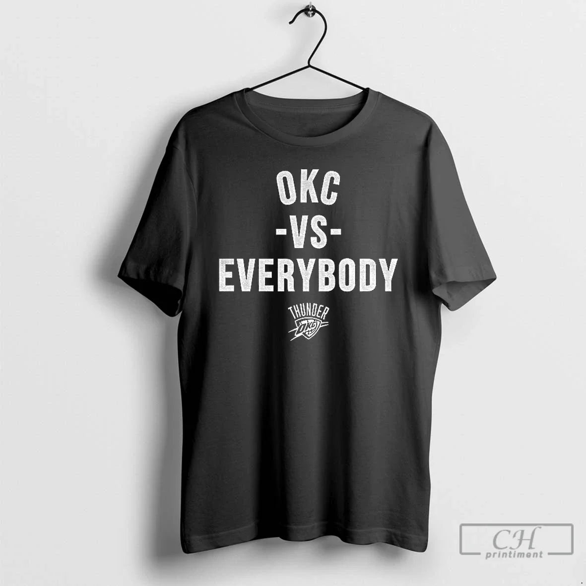 Classic Oklahoma City Thunder Basketball Vs Everybody - Adult & Kids T-Shirts, Sweatshirts & Hoodies apparel design preview 1