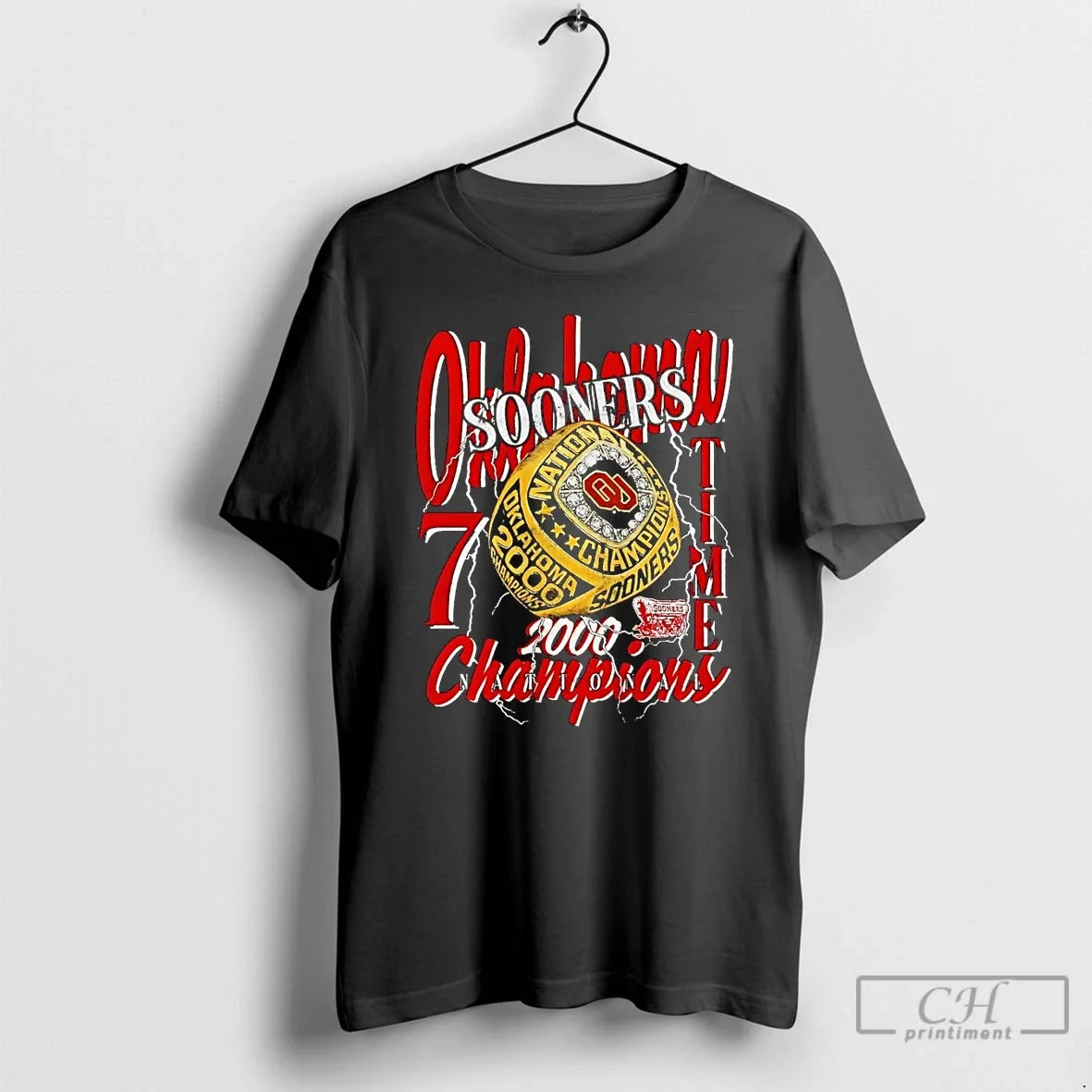 Classic Oklahoma Sooners National Champions Ring 7 - Adult & Kids T-Shirts, Sweatshirts & Hoodies apparel design preview 1