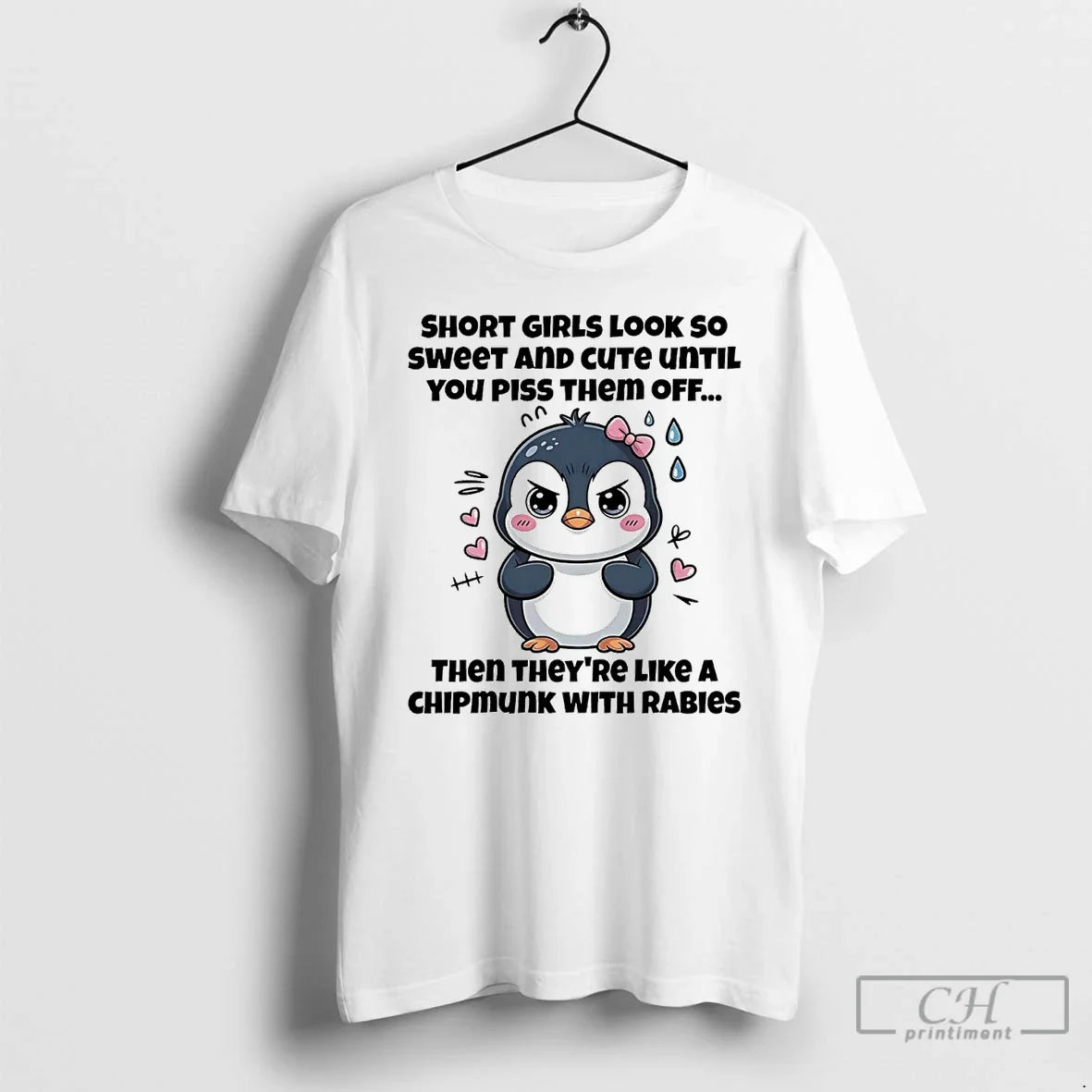 Classic Penguin Short Girls Look So Sweet And Cute - Adult & Kids T-Shirts, Sweatshirts & Hoodies apparel design preview 1