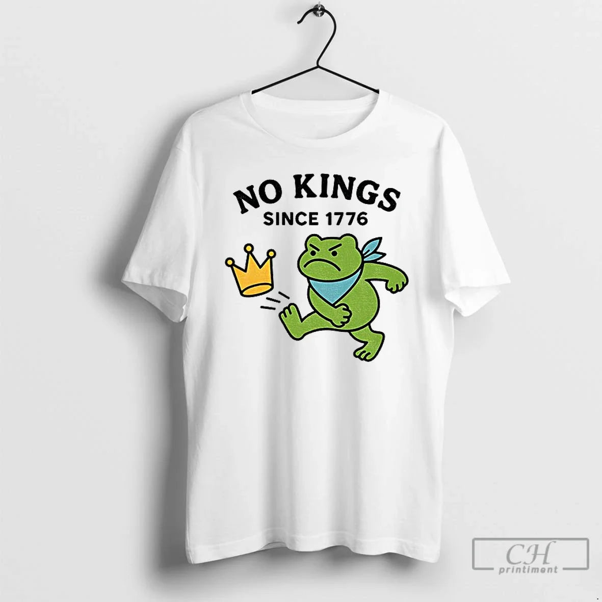 Classic Portland Frog Protest No Kings In America - Adult & Kids T-Shirts, Sweatshirts & Hoodies apparel design preview 1