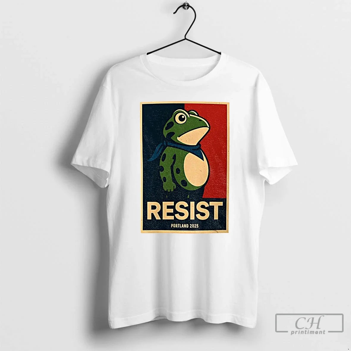 Classic Portland Frog Resist Democracy Anti Trump - Adult & Kids T-Shirts, Sweatshirts & Hoodies apparel design preview 1
