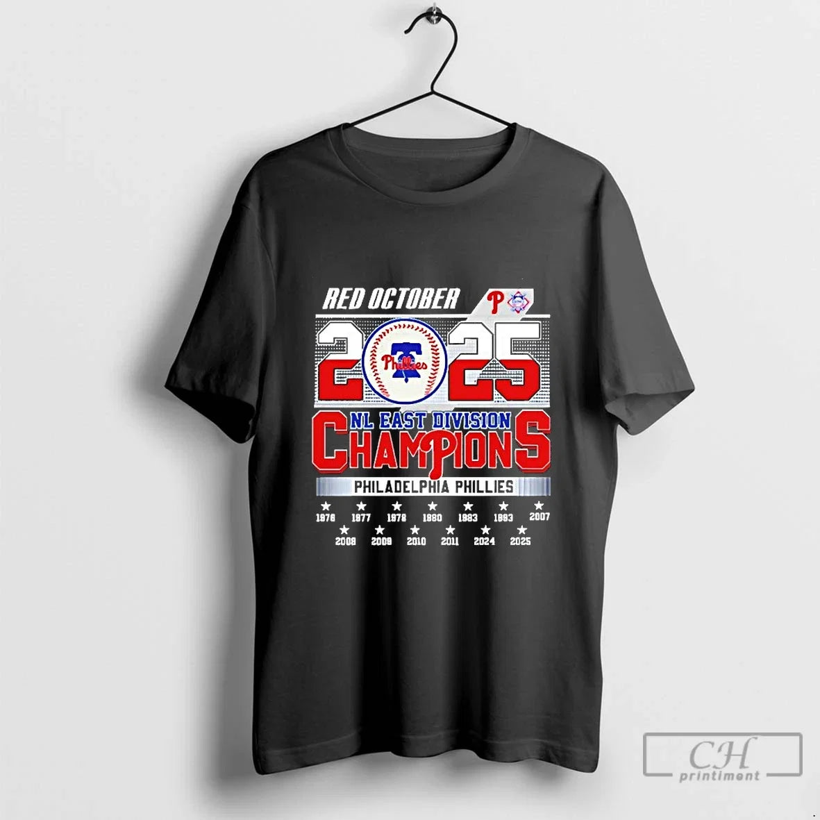 Classic Red October 2025 Philadelphia Phillies Nl - Adult & Kids T-Shirts, Sweatshirts & Hoodies apparel design preview 1