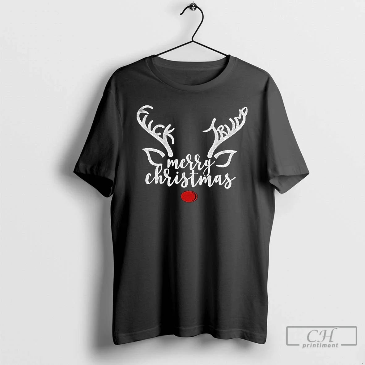 Classic Reindeer Merry Christmas Fuck Trump - Adult & Kids T-Shirts, Sweatshirts & Hoodies apparel design preview 1