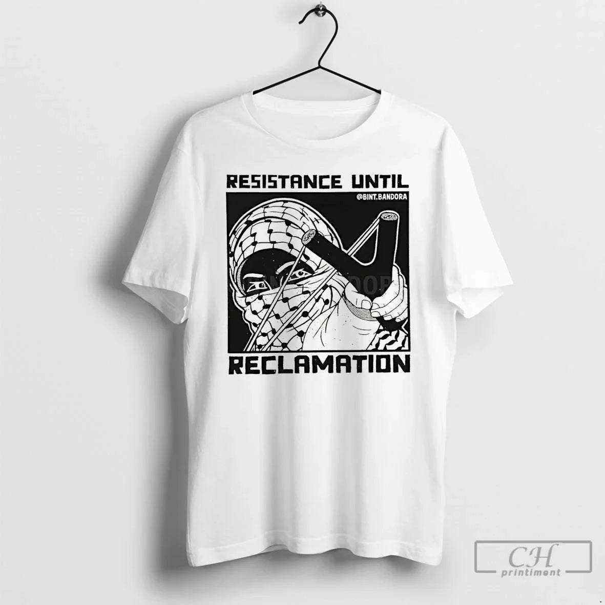 Classic Resistance Until Reclamation Keffiyeh - Adult & Kids T-Shirts, Sweatshirts & Hoodies apparel design preview 1