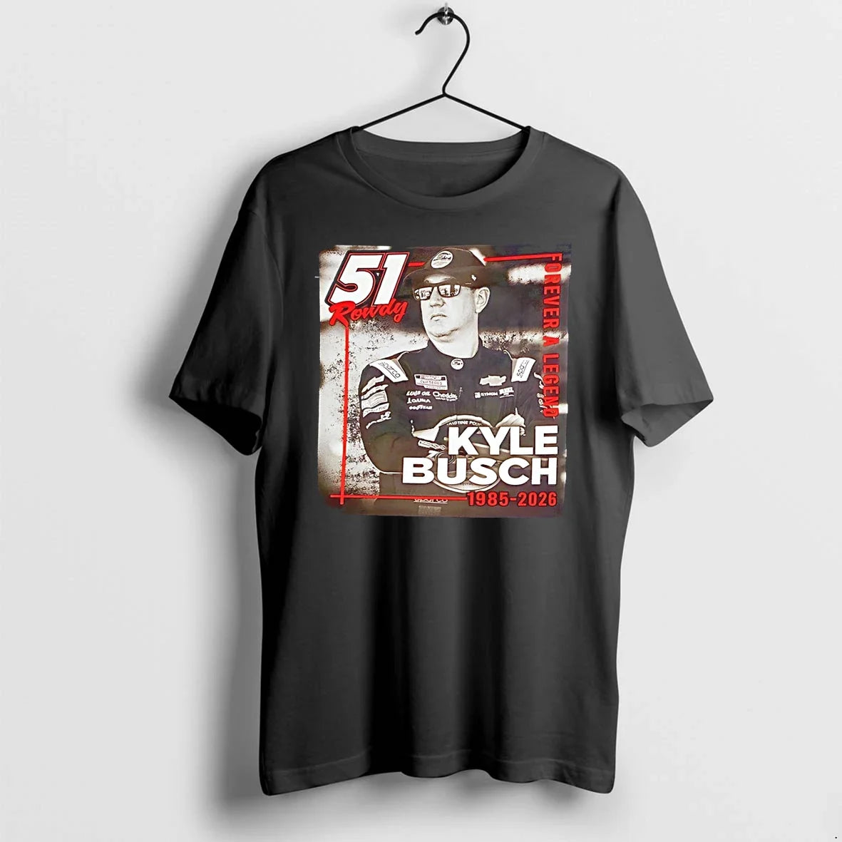 Classic Rowdy Forever 51 Kyle Busch 1985 2026 Legend - Adult & Kids T-Shirts, Sweatshirts & Hoodies apparel design preview 1