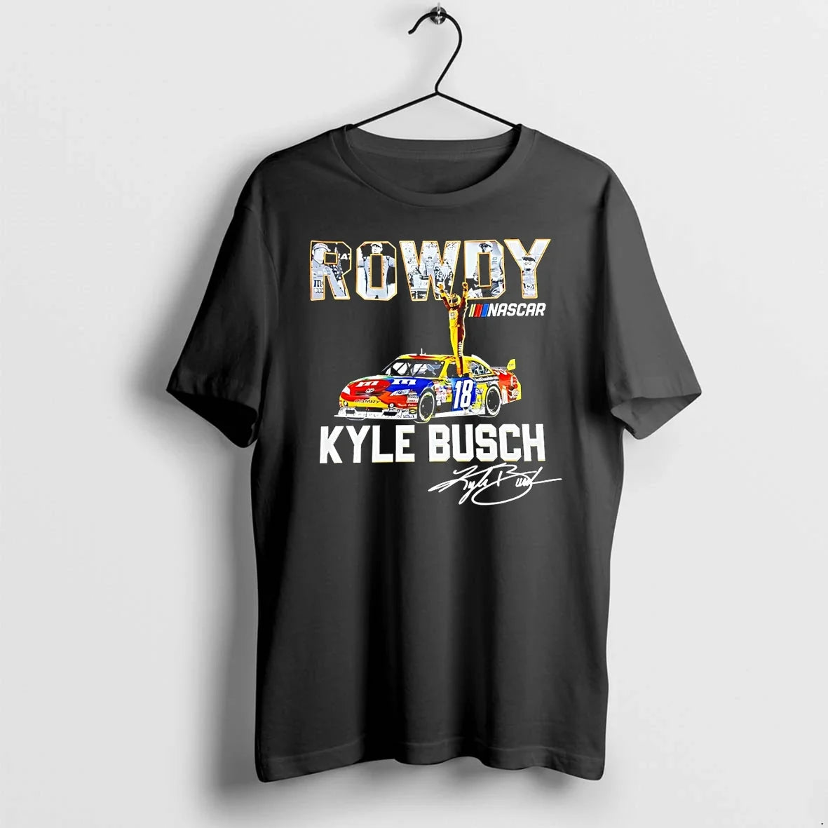 Classic Rowdy Forever Kyle Busch Nascar Legend 1985 - Adult & Kids T-Shirts, Sweatshirts & Hoodies apparel design preview 1