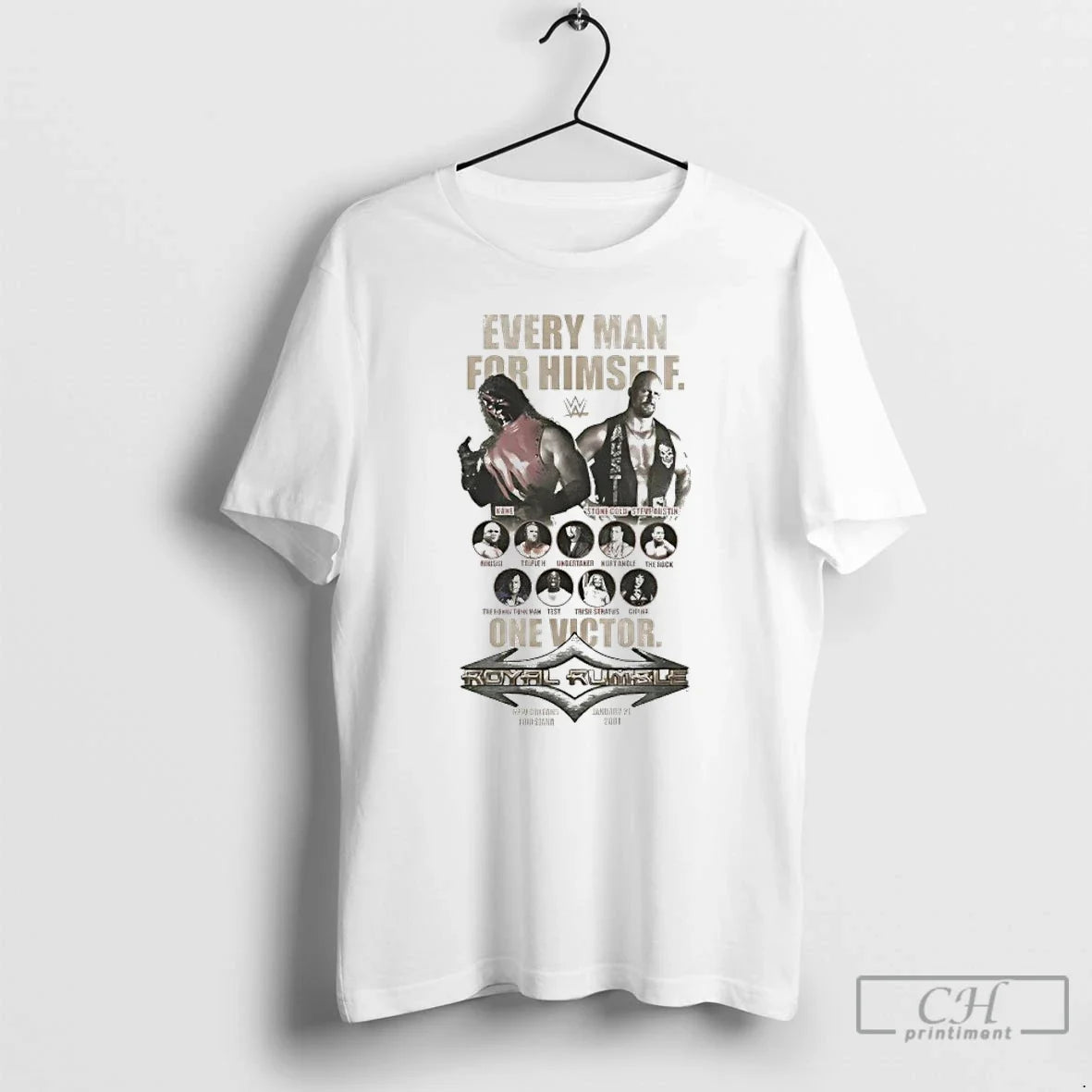 Classic Royal Rumble 2001 Every Man For Himself One - Adult & Kids T-Shirts, Sweatshirts & Hoodies apparel design preview 1