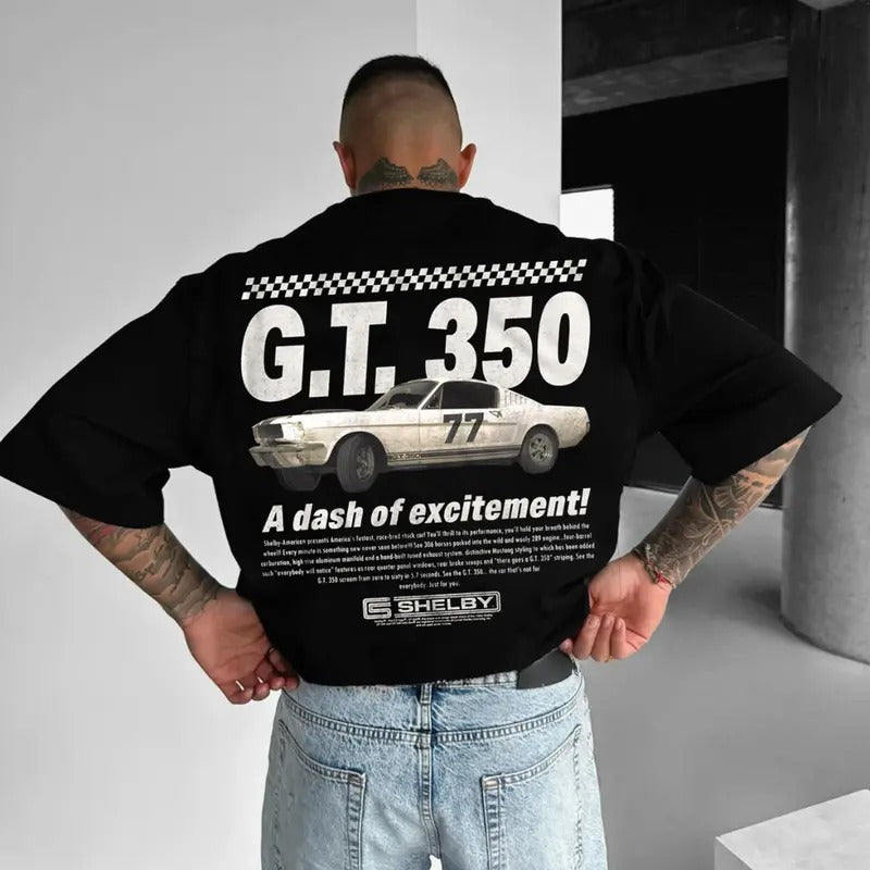 Classic Shelby GT350 Car - Adult & Kids T-Shirts, Sweatshirts & Hoodies apparel design preview 1