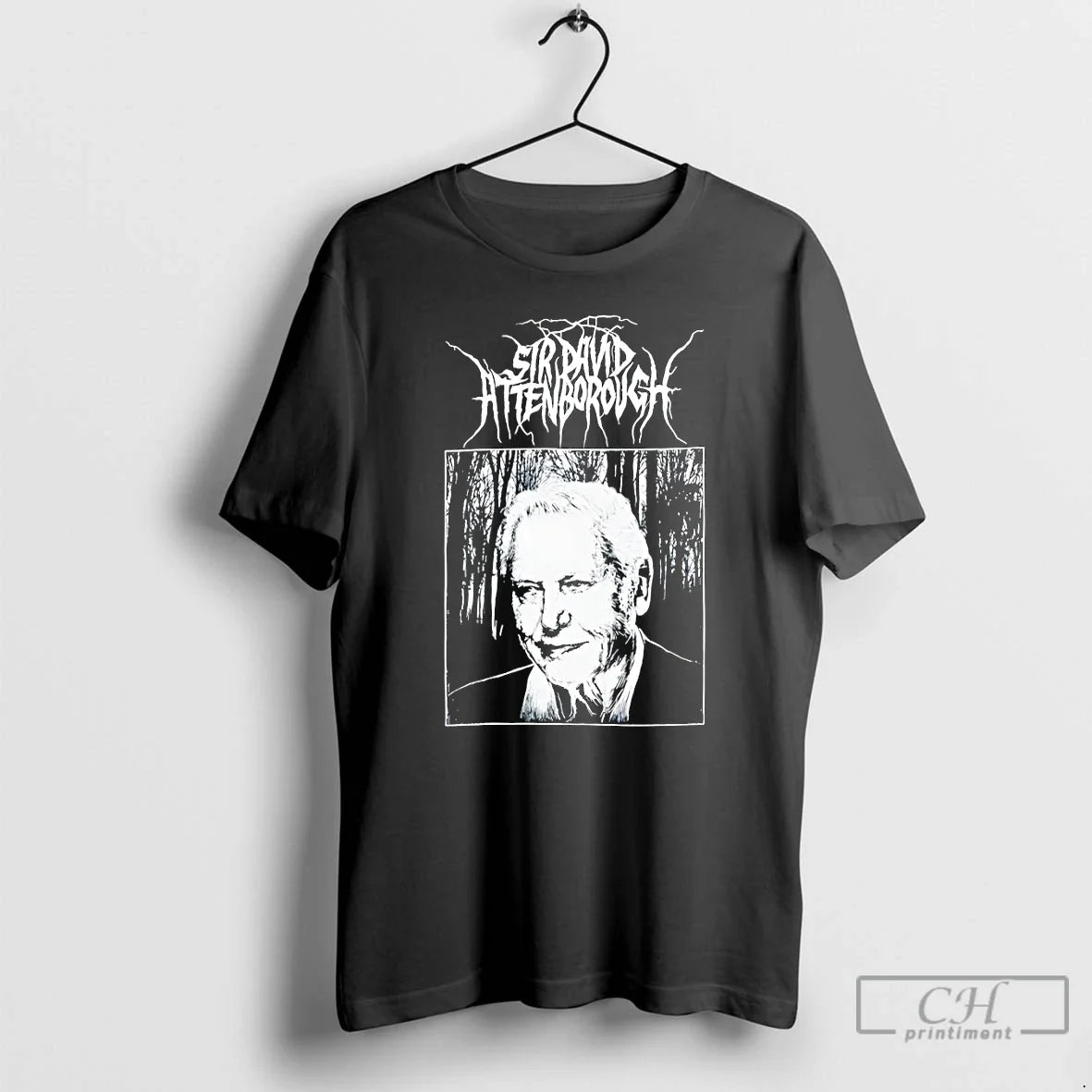 Classic Sir David Attenborough Black Metal Vintage - Adult & Kids T-Shirts, Sweatshirts & Hoodies apparel design preview 1
