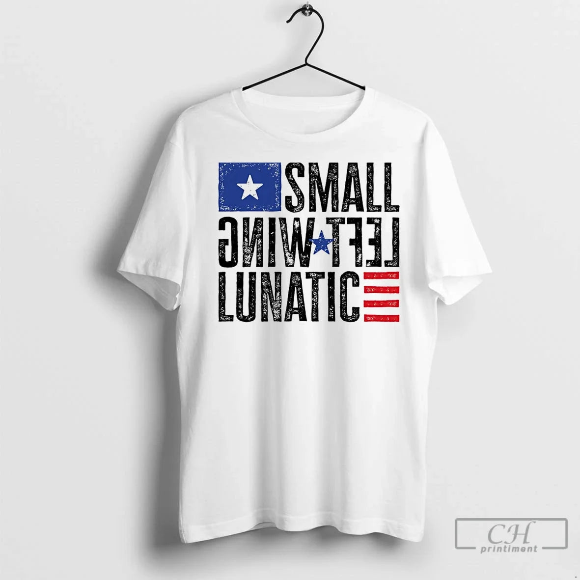 Classic Small Left Wing Lunatic Flag - Adult & Kids T-Shirts, Sweatshirts & Hoodies apparel design preview 1