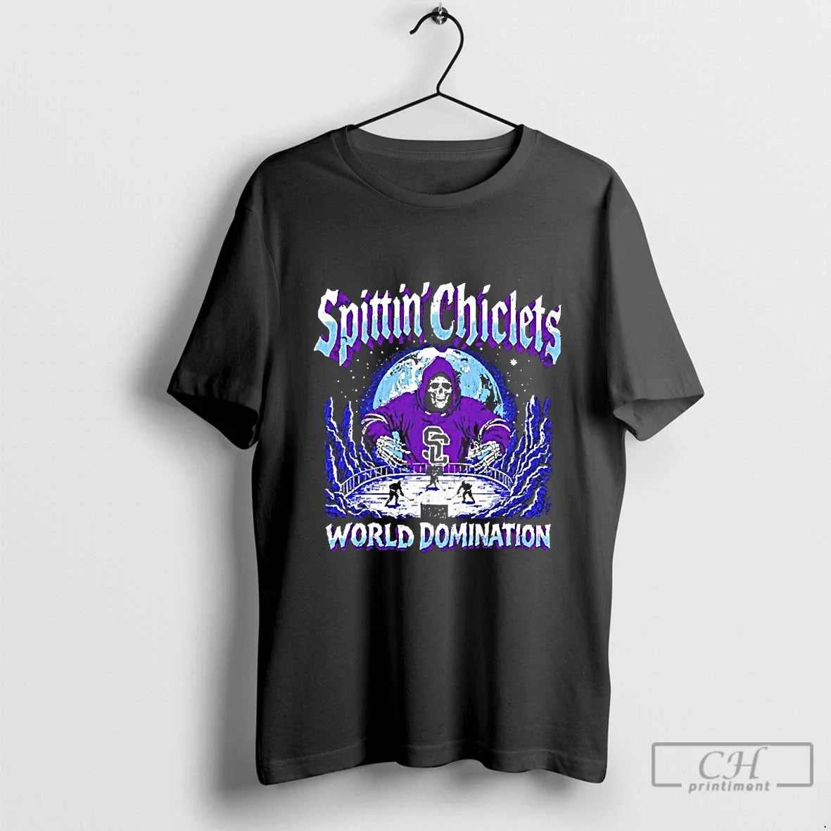Classic Spittin Chiclets World Domination Grim Reaper - Adult & Kids T-Shirts, Sweatshirts & Hoodies apparel design preview 1