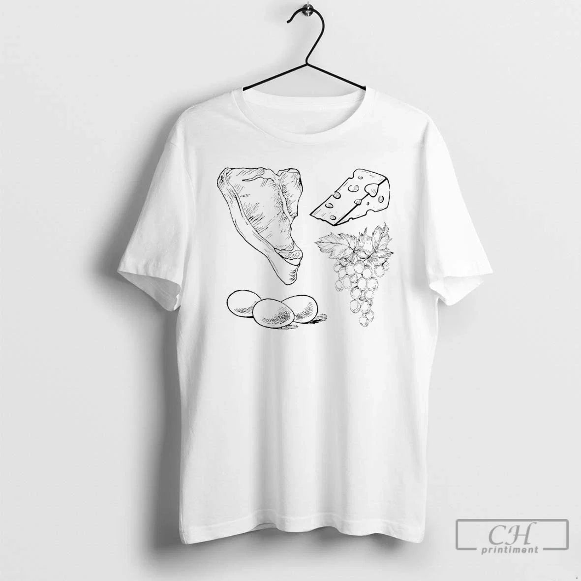 Classic Steak Cheese Eggs Grape Juice - Adult & Kids T-Shirts, Sweatshirts & Hoodies apparel design preview 1
