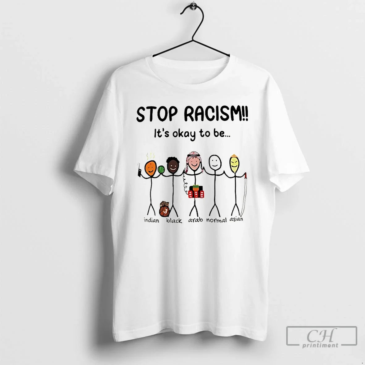 Classic Stop Racism Its Okay To Be Different Indian - Adult & Kids T-Shirts, Sweatshirts & Hoodies apparel design preview 1