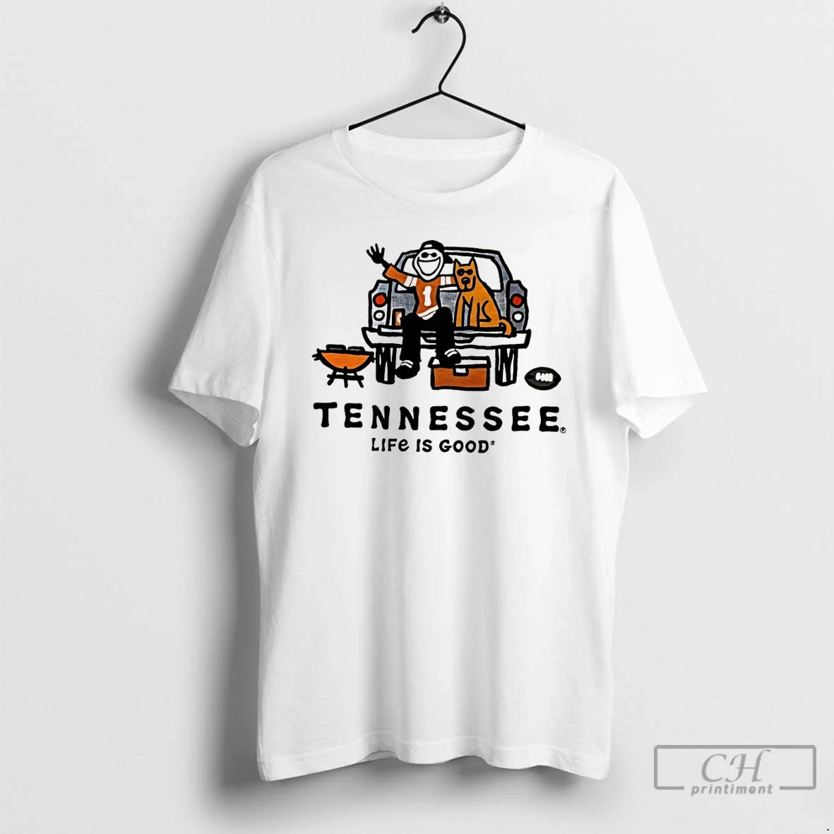 Classic Tennessee Volunteers Football Life Is Good - Adult & Kids T-Shirts, Sweatshirts & Hoodies apparel design preview 1