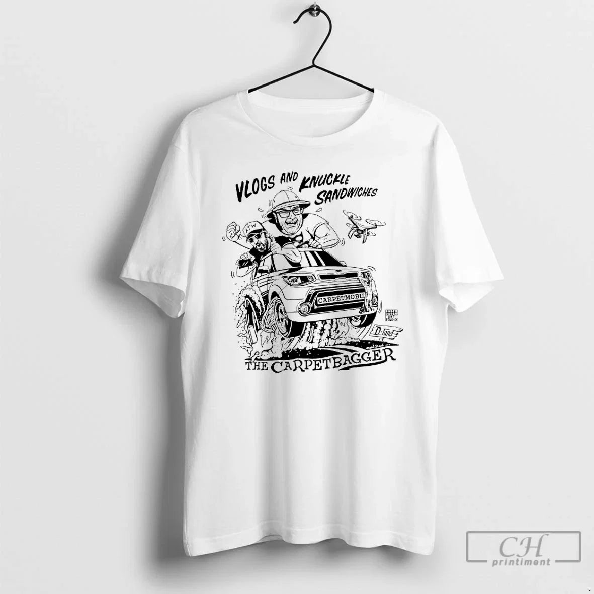 Classic The Carpetbagger Vlogs And Knuckle Sandwiches - Adult & Kids T-Shirts, Sweatshirts & Hoodies apparel design preview 1