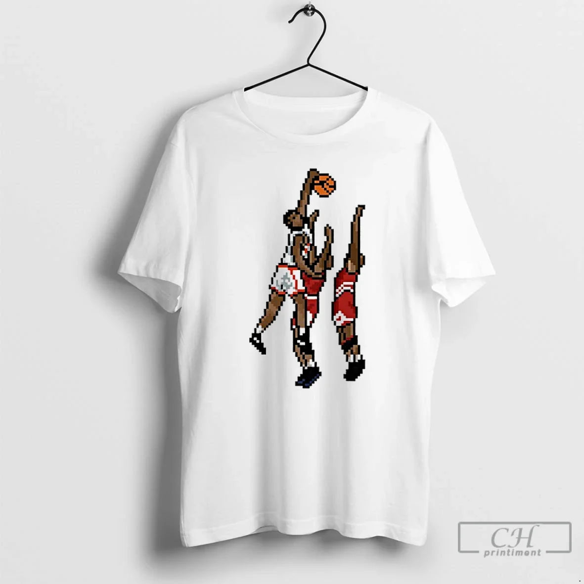 Classic The Dunk Basketball 8bit - Adult & Kids T-Shirts, Sweatshirts & Hoodies apparel design preview 1