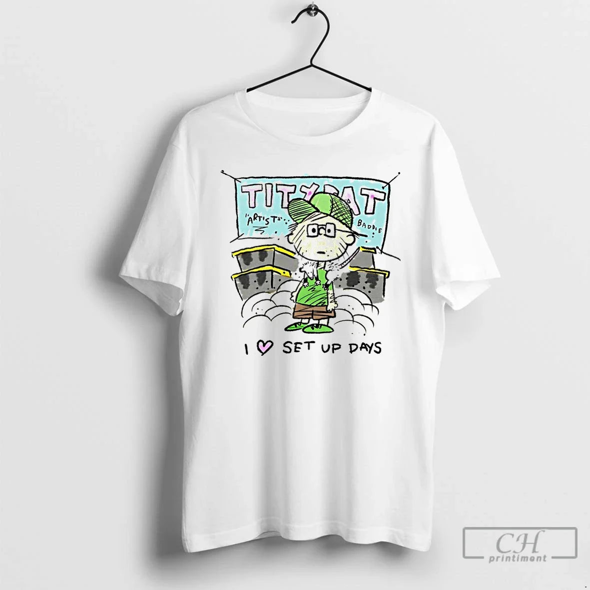 Classic Tiny Rat I Love Set Up Days Characters - Adult & Kids T-Shirts, Sweatshirts & Hoodies apparel design preview 1