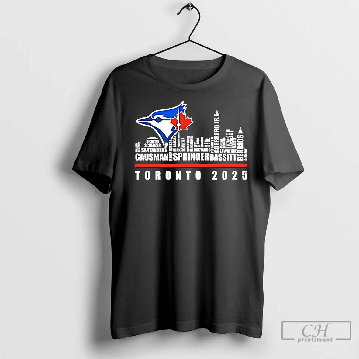 Classic Toronto Blue Jays Logo And Skyline 2025 - Adult & Kids T-Shirts, Sweatshirts & Hoodies apparel design preview 1