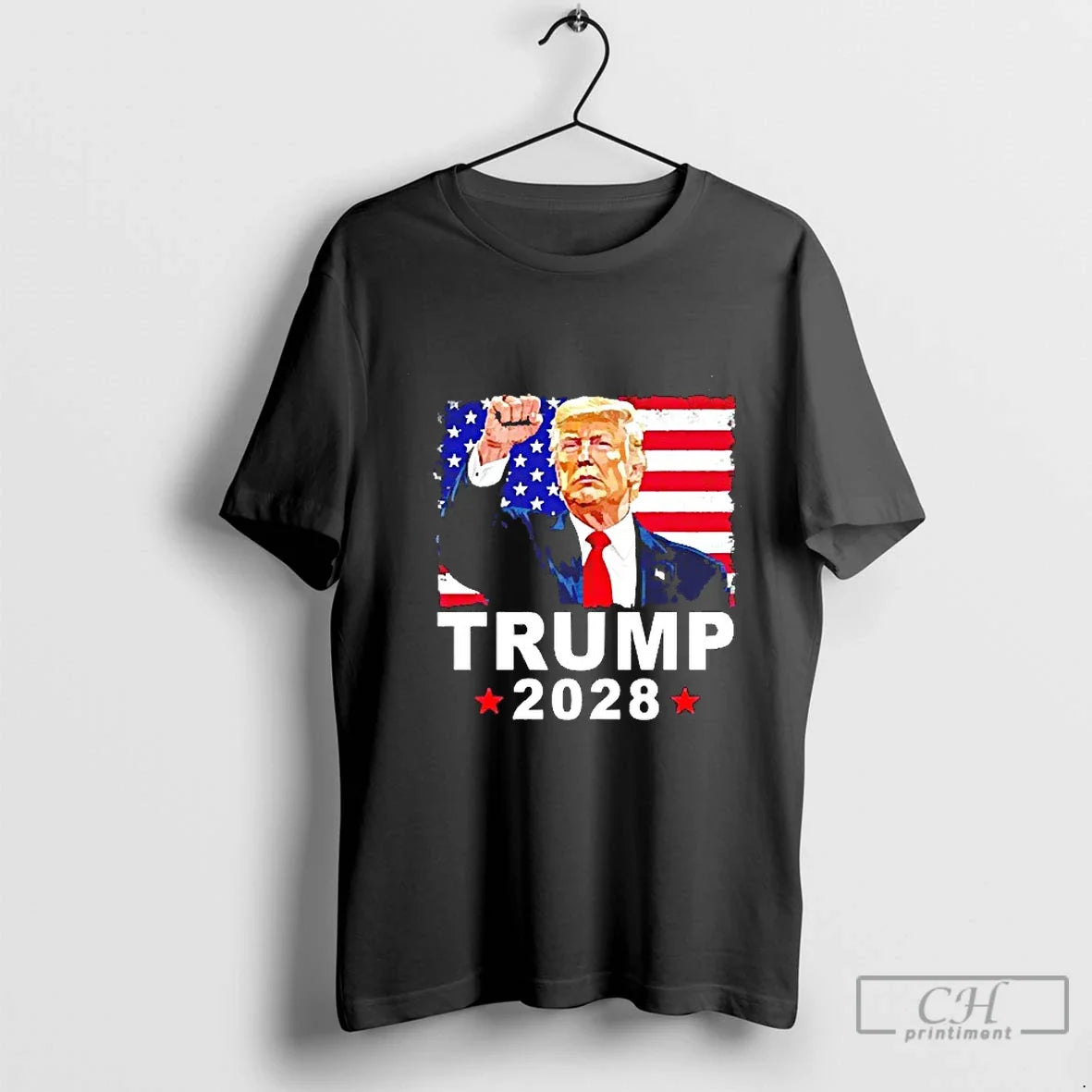 Classic Trump 2028 American Flag Blackshirt - Adult & Kids T-Shirts, Sweatshirts & Hoodies apparel design preview 1