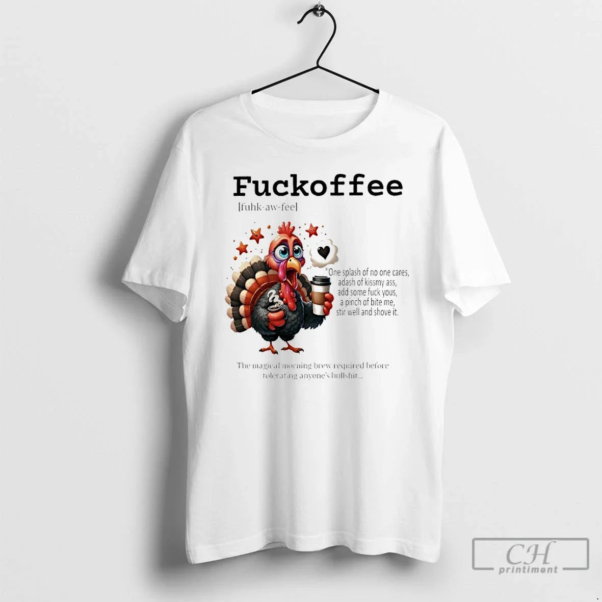 Classic Turkey Fuckoffee The Magical Morning Brew - Adult & Kids T-Shirts, Sweatshirts & Hoodies apparel design preview 1