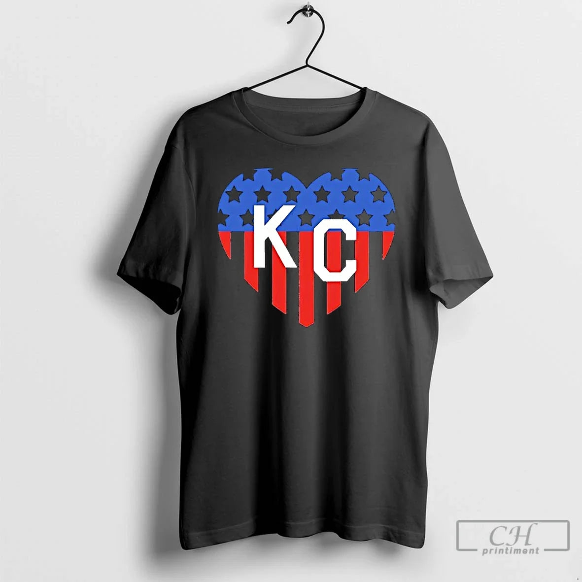 Classic Usa Stars Stripes Kansas City Kc In Heart - Adult & Kids T-Shirts, Sweatshirts & Hoodies apparel design preview 1