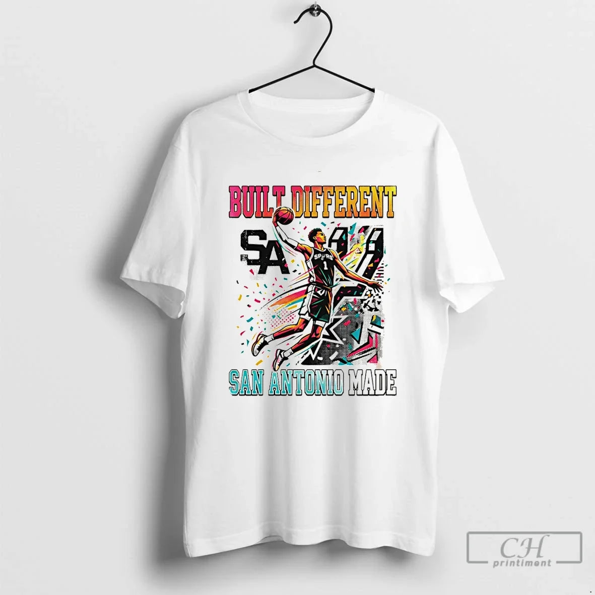 Classic Victor Wembanyama Built Different San Antonio - Adult & Kids T-Shirts, Sweatshirts & Hoodies apparel design preview 1
