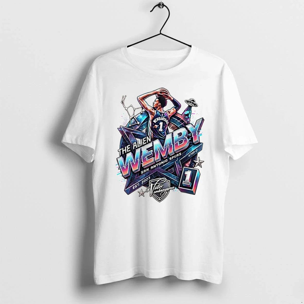 Classic Victor Wembanyama The Alien Wemby San Antonio - Adult & Kids T-Shirts, Sweatshirts & Hoodies apparel design preview 1