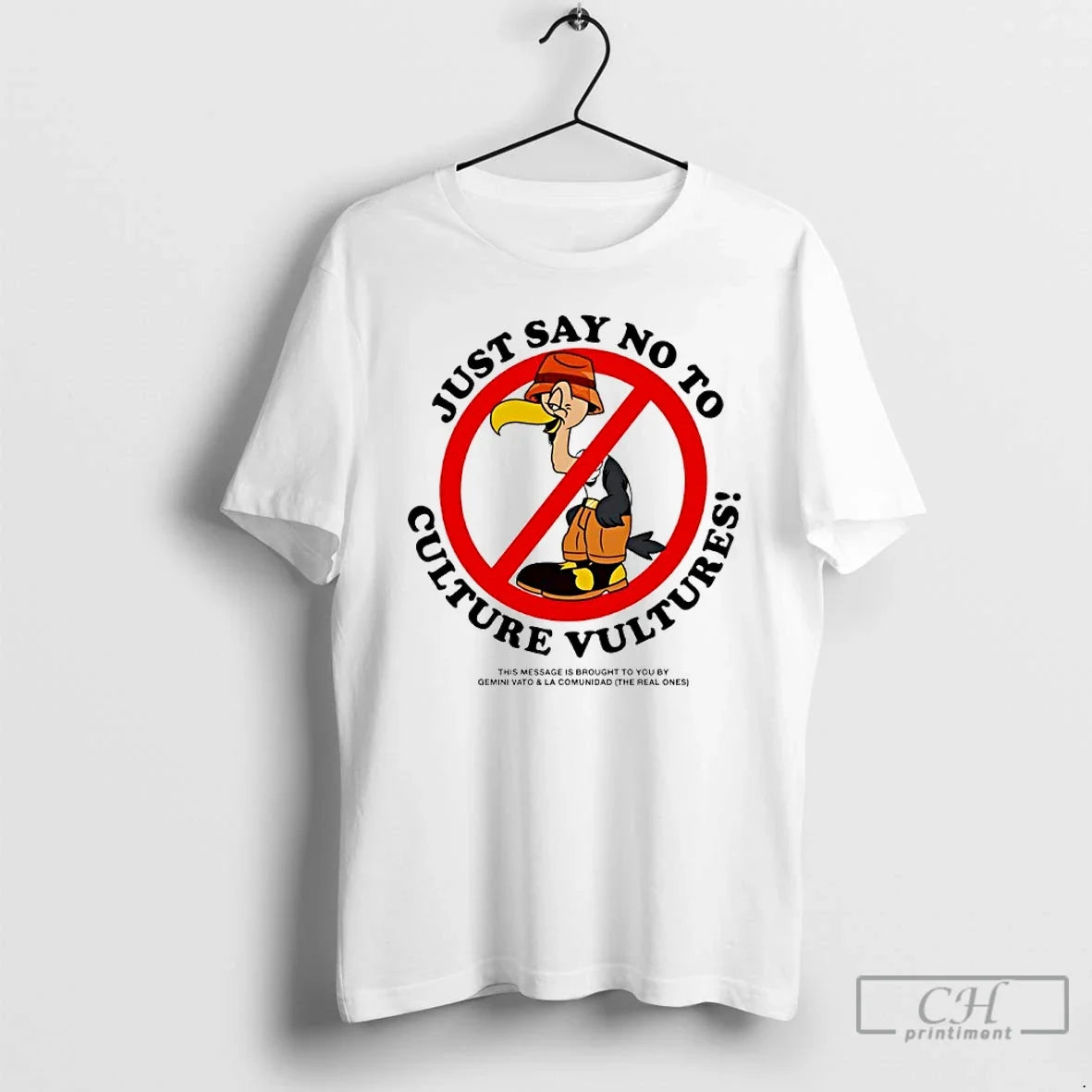 Classic Vulture Bird Just Say No To Culture Vultures - Adult & Kids T-Shirts, Sweatshirts & Hoodies apparel design preview 1