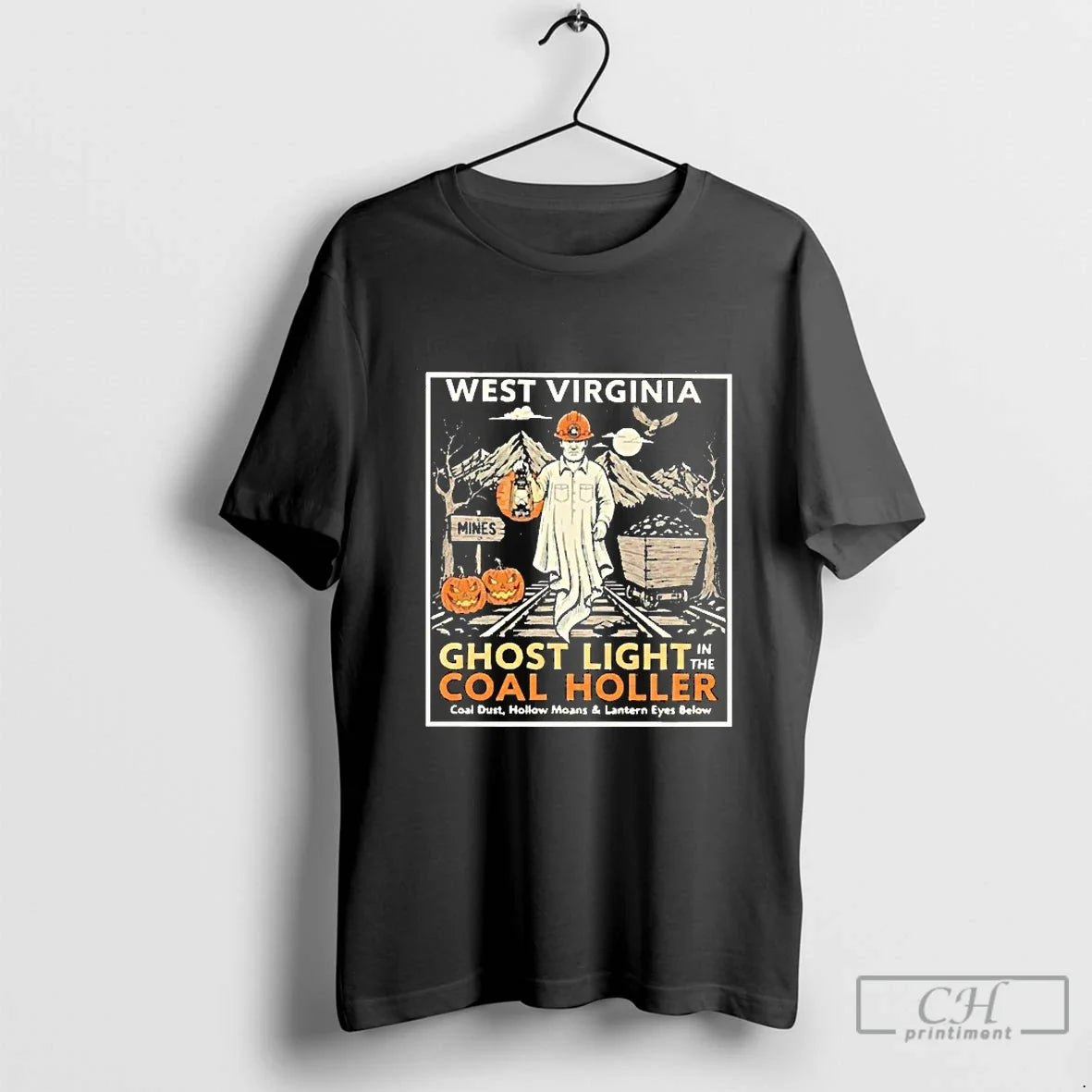 Classic West Virginia Ghost Light In The Coal Holler - Adult & Kids T-Shirts, Sweatshirts & Hoodies apparel design preview 1