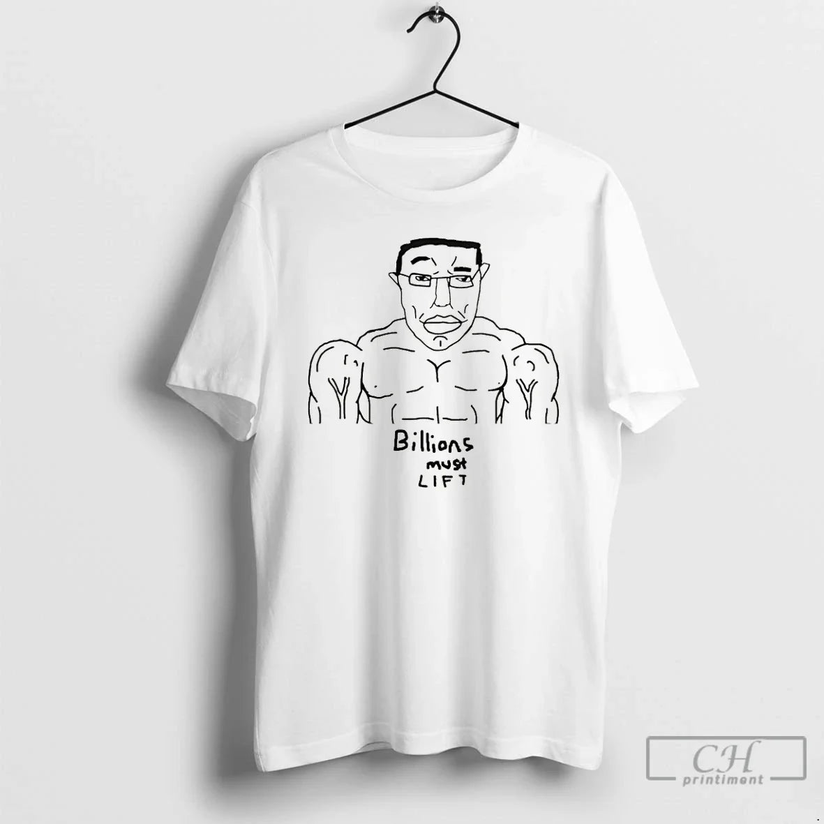 Classic Wojak Chudjak Chud Buff Billions Must Lift - Adult & Kids T-Shirts, Sweatshirts & Hoodies apparel design preview 1