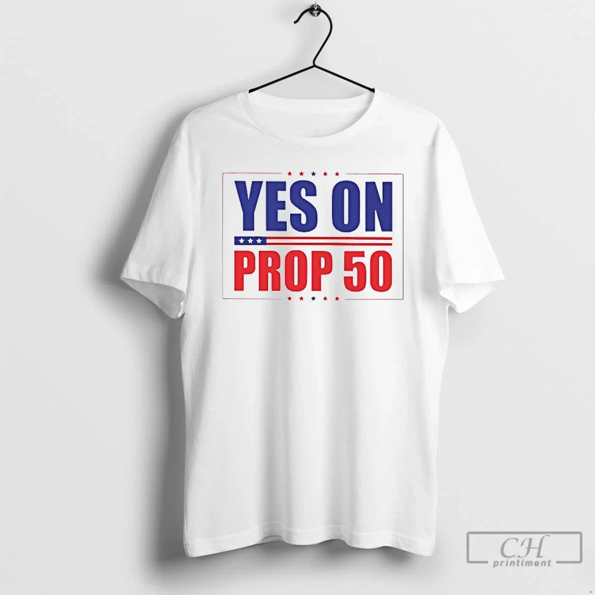 Classic Yes On Prop 50 Election Mens White - Adult & Kids T-Shirts, Sweatshirts & Hoodies apparel design preview 1