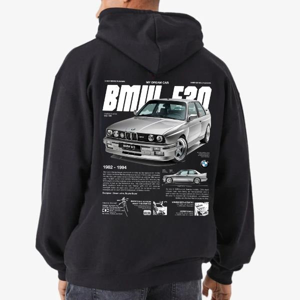 Classsic Bimmer E30 Menswear Street Racing Car - Adult & Kids T-Shirts, Sweatshirts & Hoodies apparel design preview 1