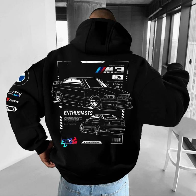 Classsic Bimmer M3 E36 Menswear Street Racing Car - Adult & Kids T-Shirts, Sweatshirts & Hoodies apparel design preview 1