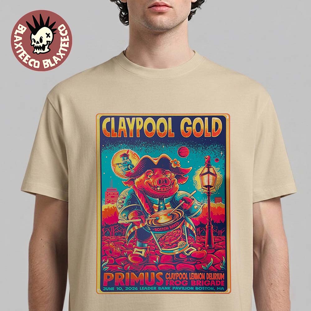 Claypool Gold Primus Lennon Delirium And Frog Brigade - Adult & Kids T-Shirts, Sweatshirts & Hoodies apparel design preview 1