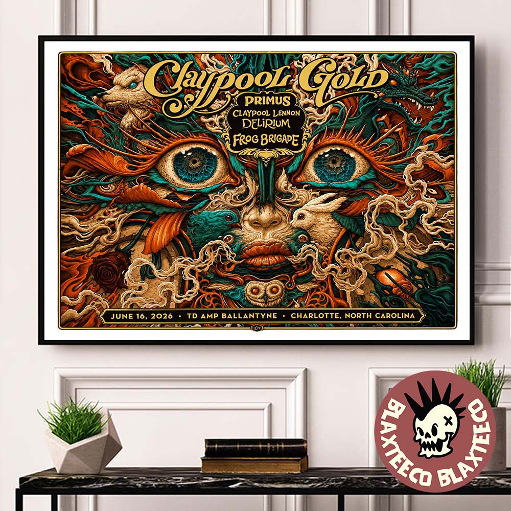 Claypool Gold Primus Lennon Delirium And Frog Brigade - Adult & Kids T-Shirts, Sweatshirts & Hoodies apparel design preview 1