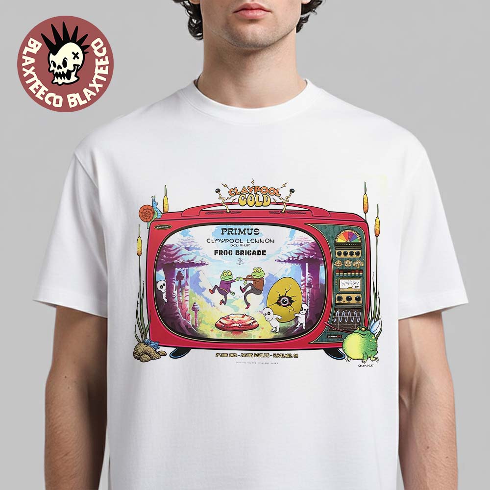 Claypool Gold Primus Lennon Delirium And Frog Brigade - Adult & Kids T-Shirts, Sweatshirts & Hoodies apparel design preview 1