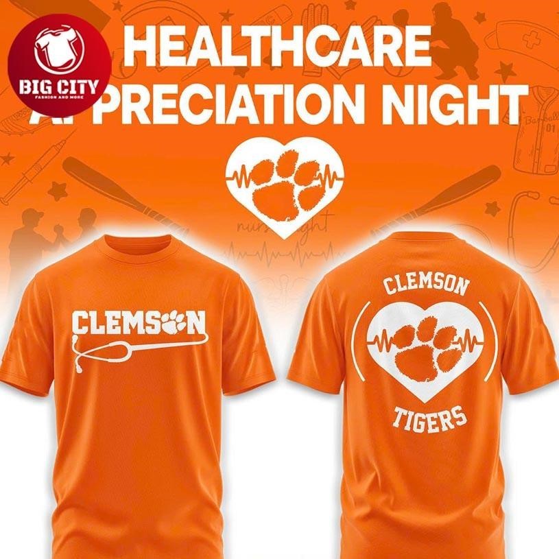 Clemson Tigers 2026 Healthcare Appreciation Night - Adult & Kids T-Shirts, Sweatshirts & Hoodies apparel design preview 1