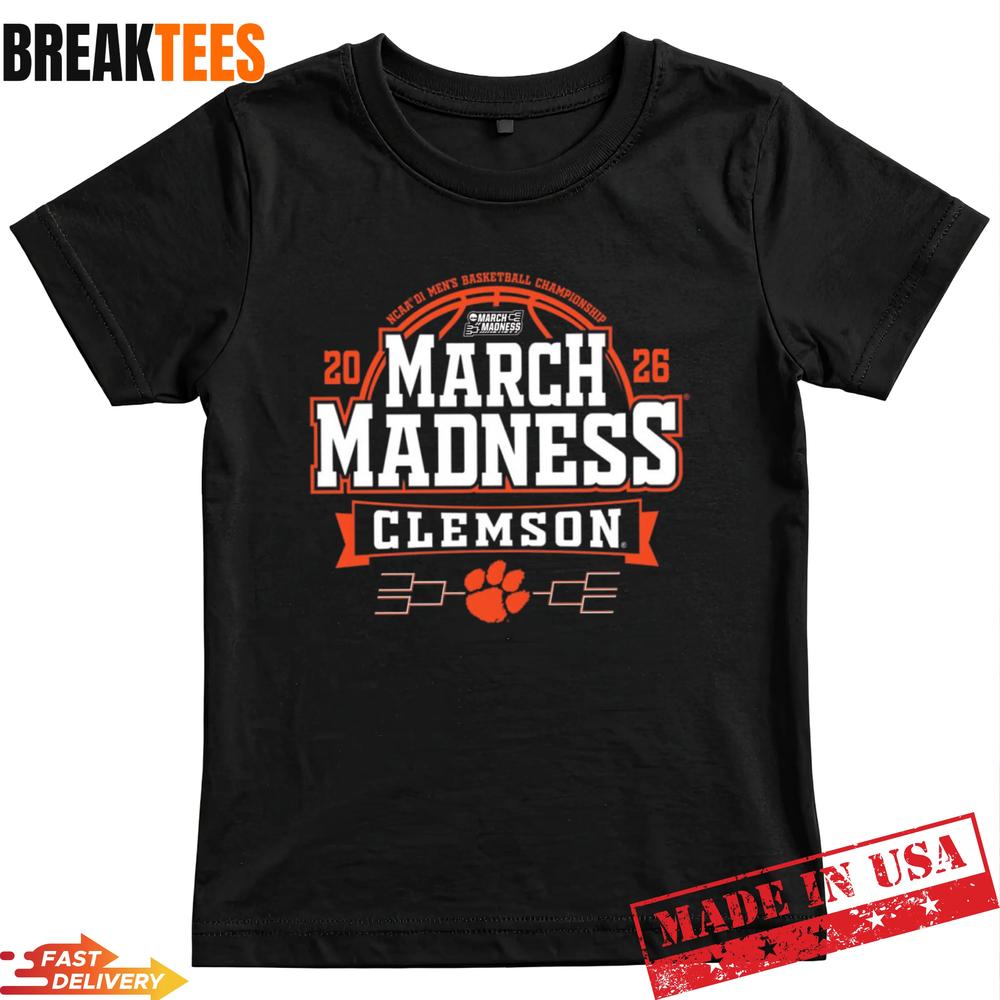 Clemson Tigers March Madness 2026 NCAA Basketball Fan - Adult & Kids T-Shirts, Sweatshirts & Hoodies apparel design preview 1