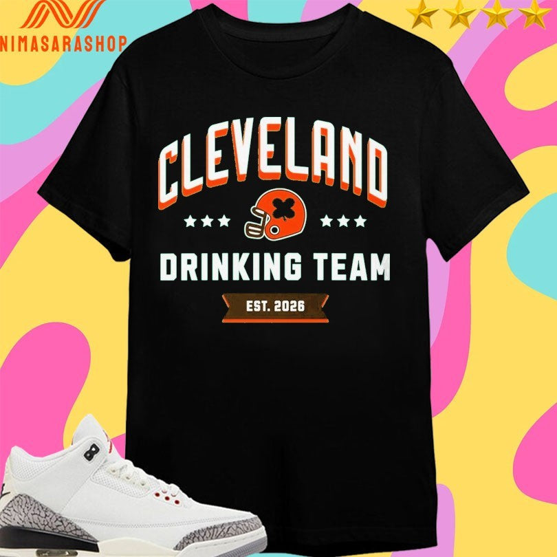Cleveland Browns Drinking Team Est 2026 - Adult & Kids T-Shirts, Sweatshirts & Hoodies apparel design preview 1