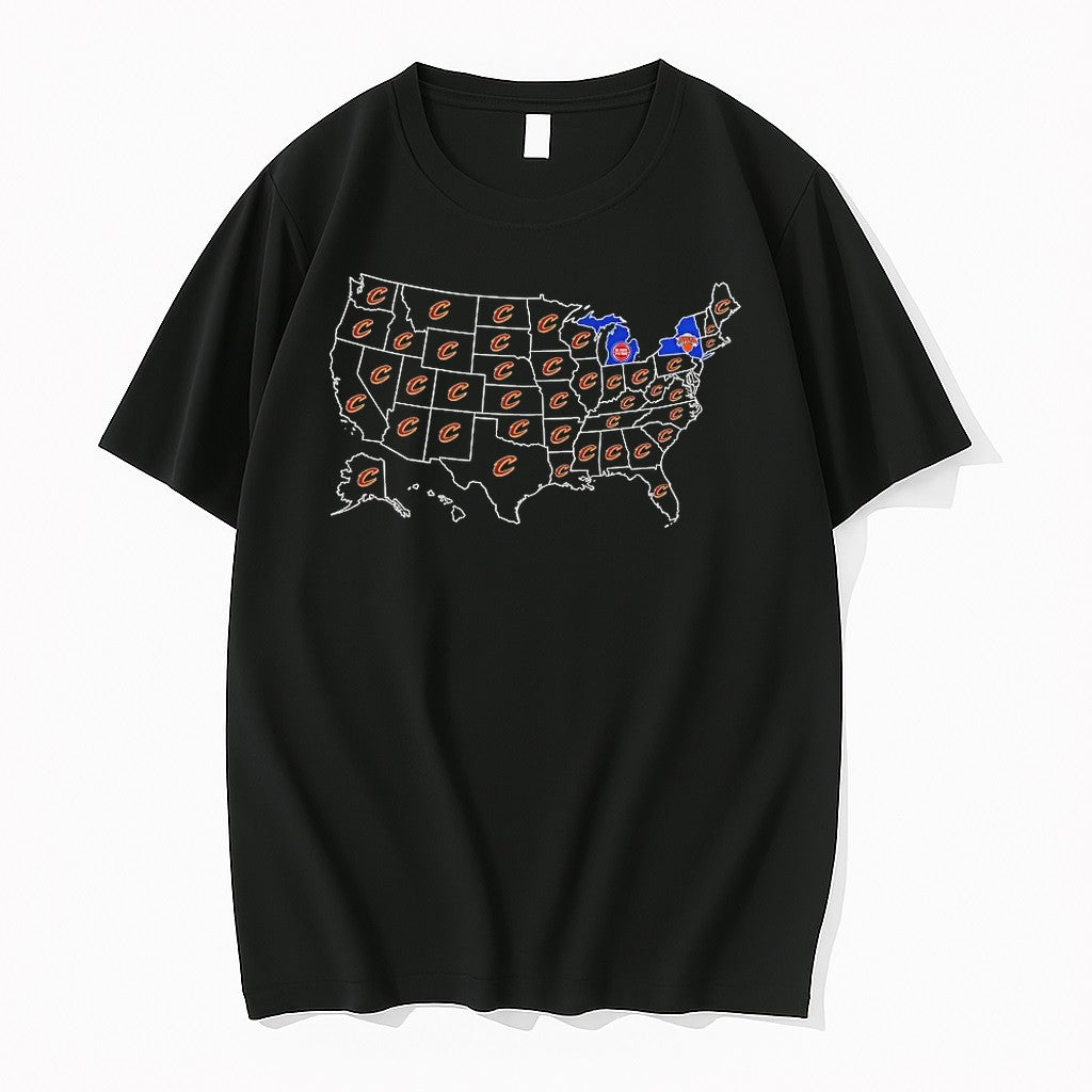 Cleveland Cavaliers Nba A Map Of Which States Sweater - Adult & Kids T-Shirts, Sweatshirts & Hoodies apparel design preview 1