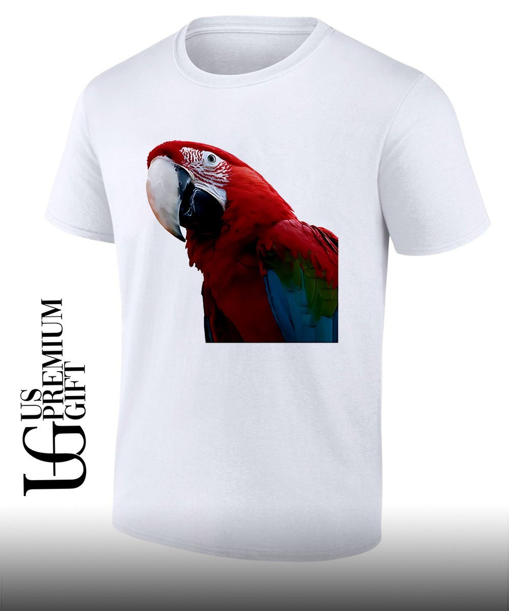 Closeup Of A Green Winged Macaw Parrot - Adult & Kids T-Shirts, Sweatshirts & Hoodies apparel design preview 1