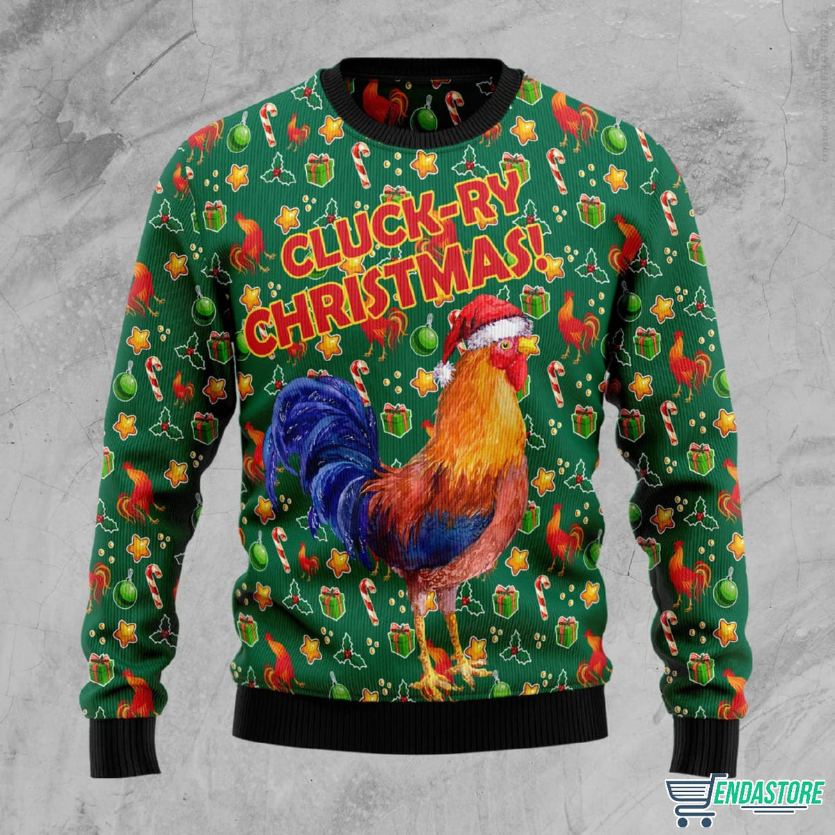 Cluck-ry Christmas 3D Ugly Christmas Sweater - Holiday Gift product image