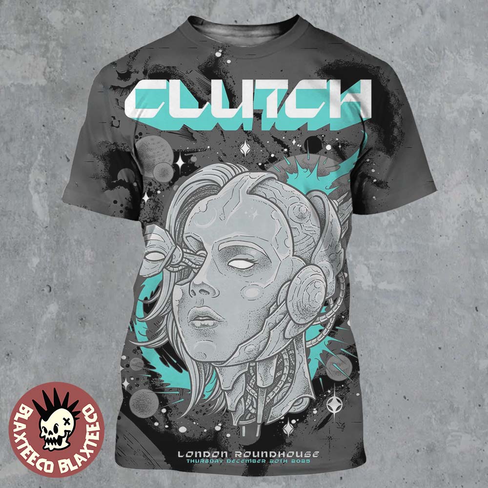 Clutch London Roundhouse 2025 Event Poster On - Adult & Kids T-Shirts, Sweatshirts & Hoodies apparel design preview 1