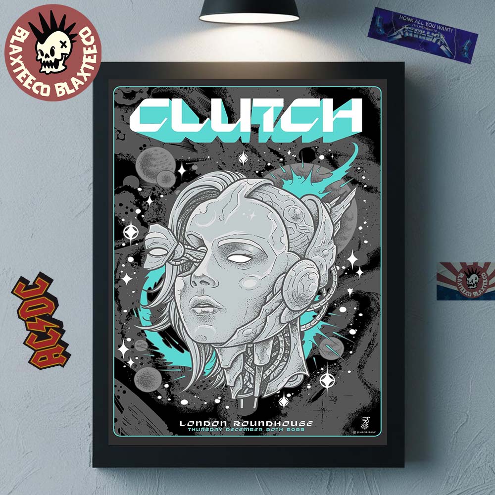 Clutch London Roundhouse 2025 Event Poster On - Adult & Kids T-Shirts, Sweatshirts & Hoodies apparel design preview 1