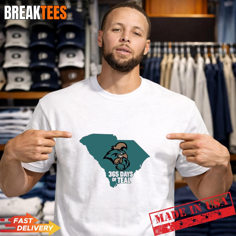 Coastal Carolina 365 Days Of Teal Mascot - Adult & Kids T-Shirts, Sweatshirts & Hoodies apparel design preview 1