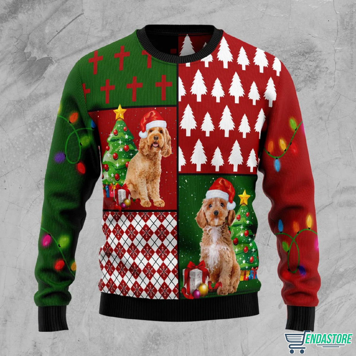 Cockapoo Hohoho 3D Ugly Christmas Sweater - Holiday Gift product image