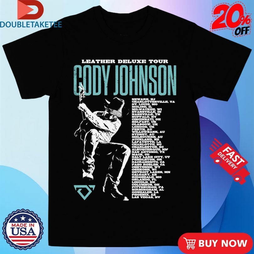 Cody Johnson Leather Deluxe Photo Tour 2025 Dates - Adult & Kids T-Shirts, Sweatshirts & Hoodies apparel design preview 1