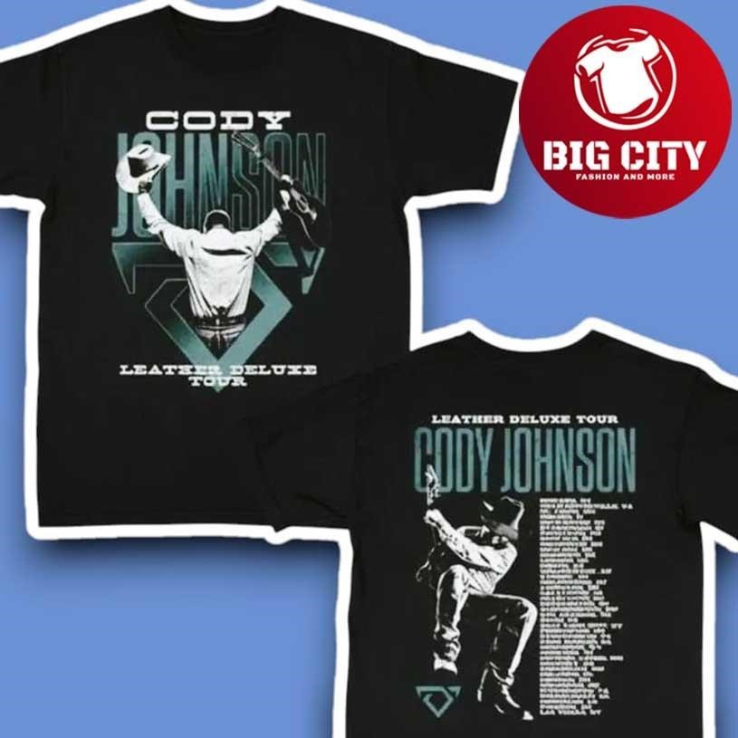 Cody Johnson Leather Deluxe Tour 2026 Dates Two Sided - Adult & Kids T-Shirts, Sweatshirts & Hoodies apparel design preview 1